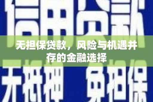 隆回无担保贷款，风险与机遇并存的金融选择
