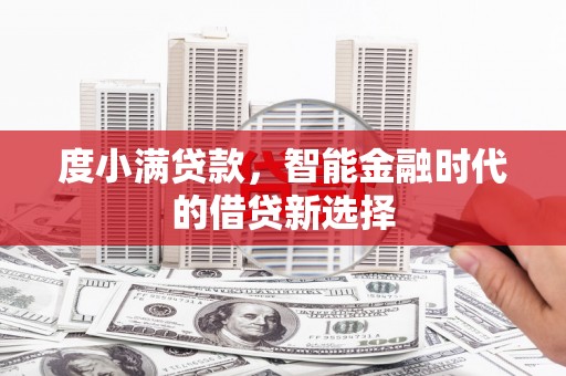 苍梧度小满贷款，智能金融时代的借贷新选择