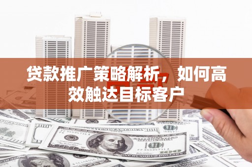 定兴贷款推广策略解析，如何高效触达目标客户