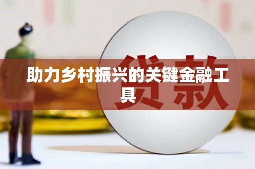 扶绥助力乡村振兴的关键金融工具