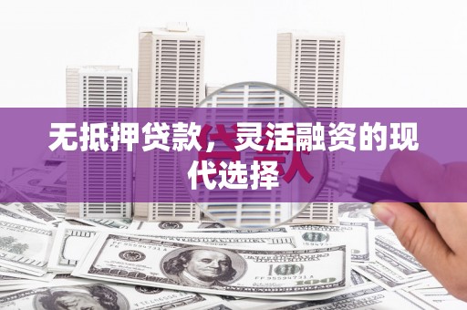 丰城无抵押贷款，灵活融资的现代选择