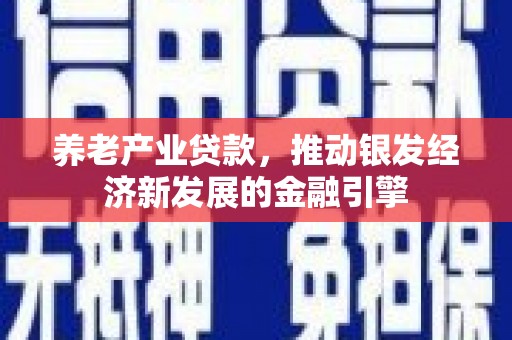 胶州养老产业贷款，推动银发经济新发展的金融引擎
