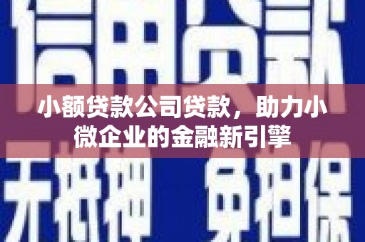 开县小额贷款公司贷款，助力小微企业的金融新引擎